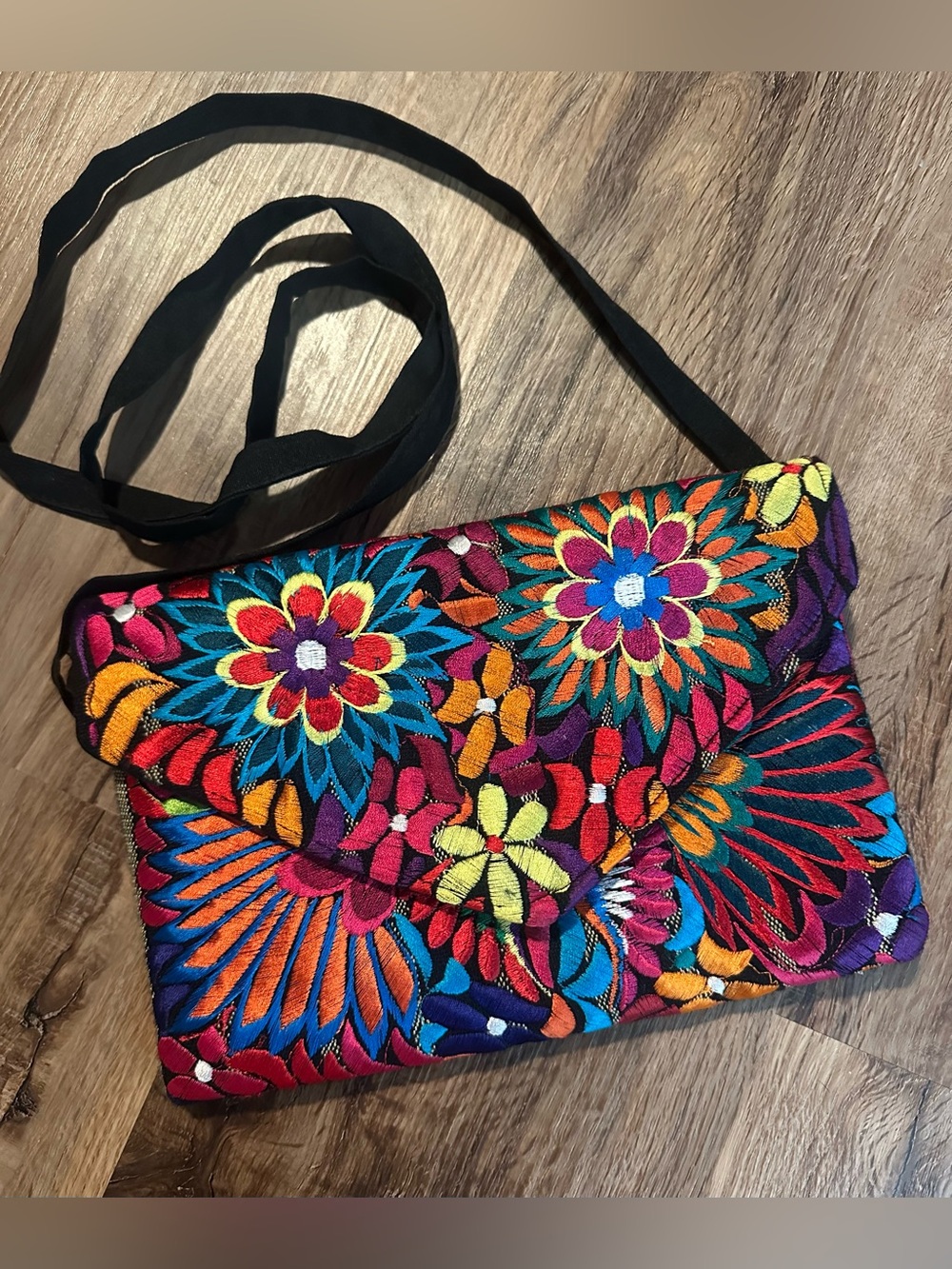 NEW Embroidered Multicolor Bohemian Crossbody Purse